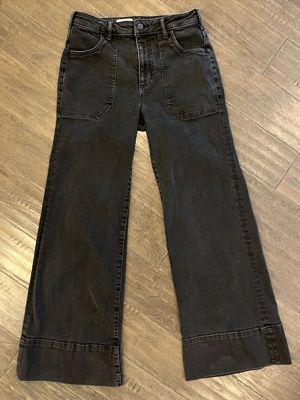 Anthropologie Pilcro The Rylan Relaxed High-Rise Flare Jeans | 29 | Shadow Black